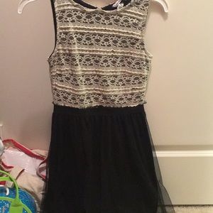 Cream and Black Speechless Dress